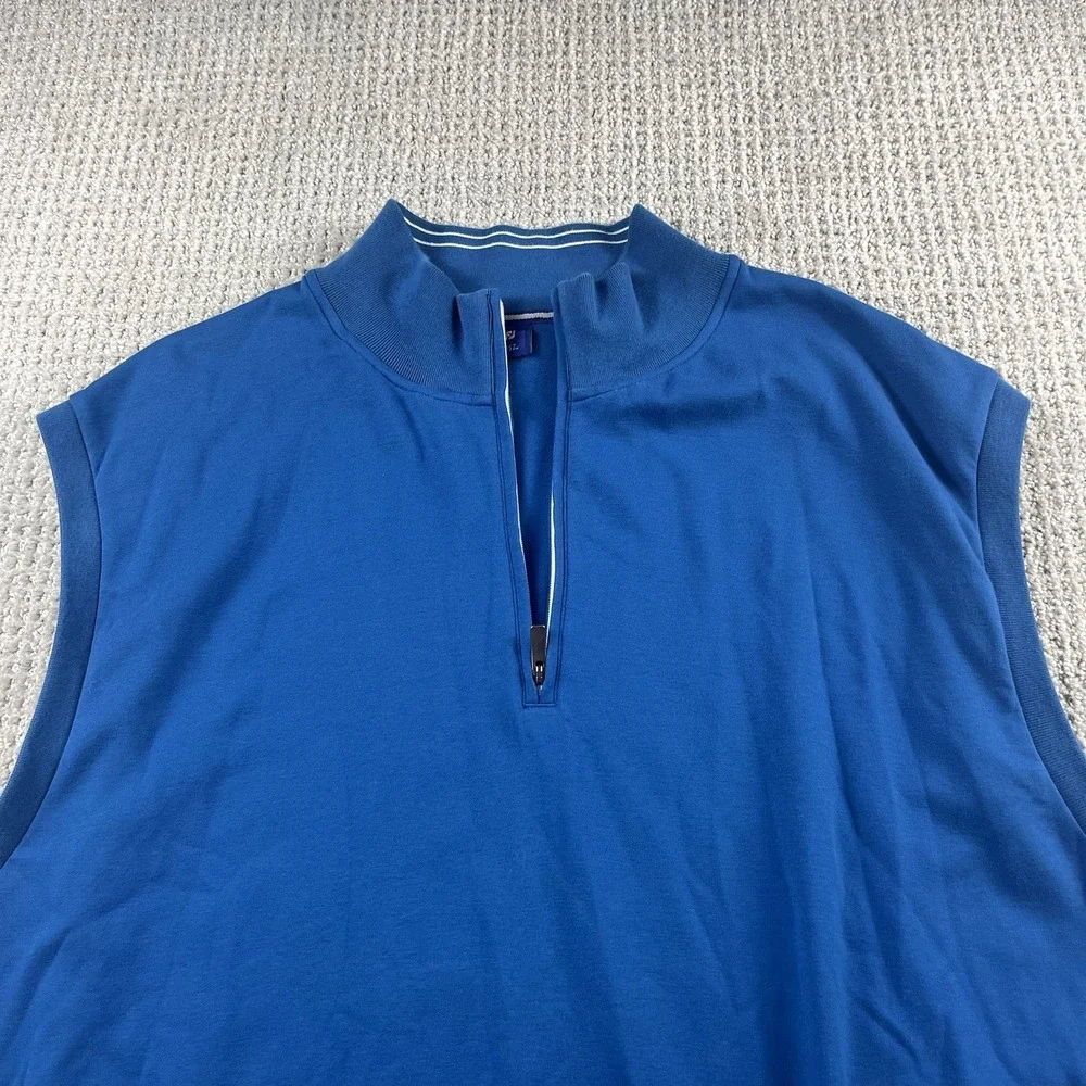FootJoy FJ Golf Performance Vest Men's 2XL Blue 1/4 Zip Mock Pullover